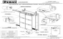 Teleskopik Kat Kapısı Panel Montaj Şemaları